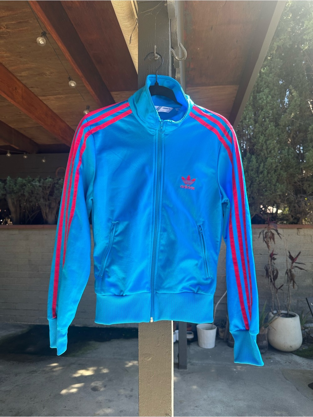 Vintage 2010 Adidas Originals Firebird Track Jacket Aqua Pink S 36